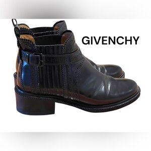 Givenchy Glossy Black Leather Boots